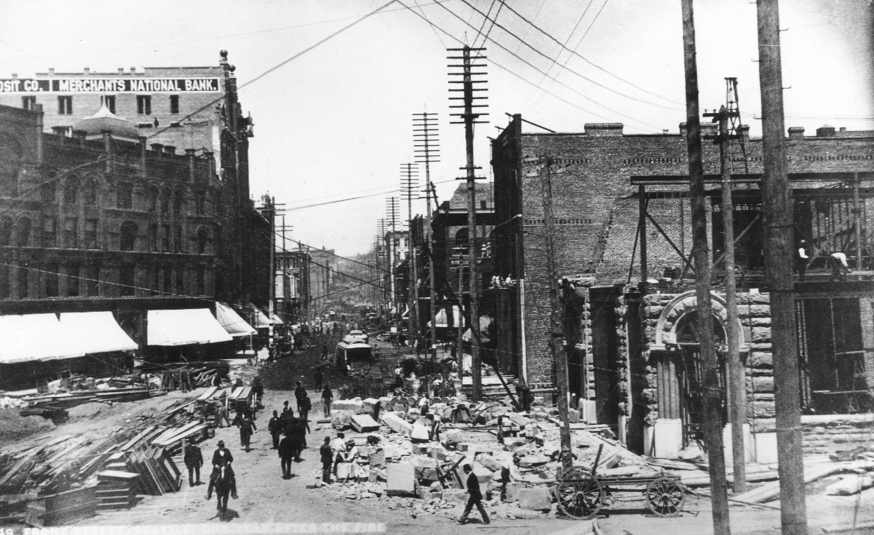 1st Ave., looking north from Pioneer Square, ca. 1890- 2.jpg