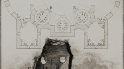 Plan and elevation of a sepulchral building located not far from Torre degli Schiavi