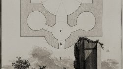 Plan of a sepulchral factory outside Porta Maggiore inside a vineyard next to Torre Pignatara