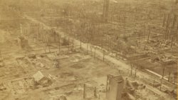 North side residence. Ruins of the Great Chicago Fire. 1871