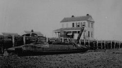 Confederate Torpedo Boat David Aground